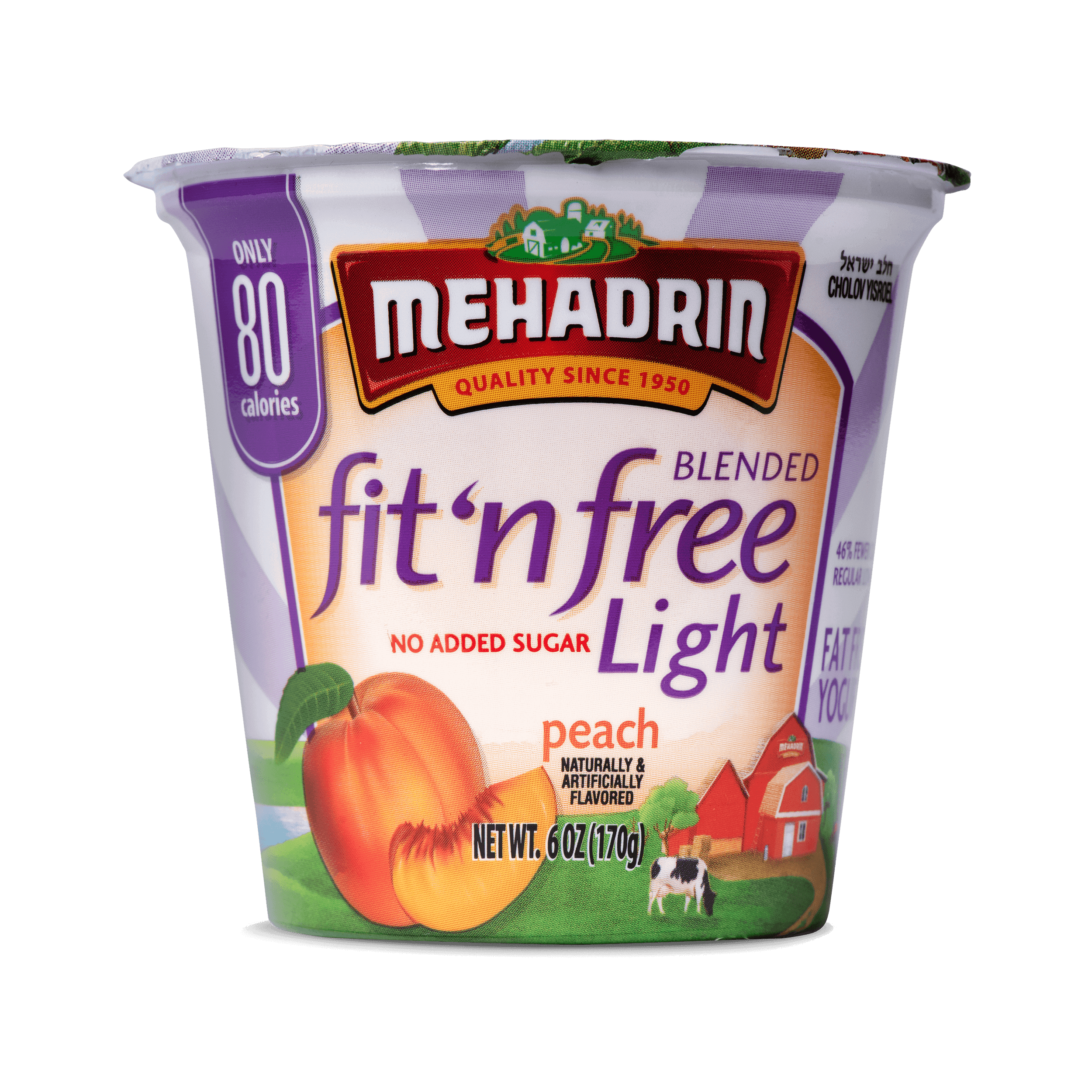 Peach Fit ‘n’ Free Yogurt, 6 Oz.