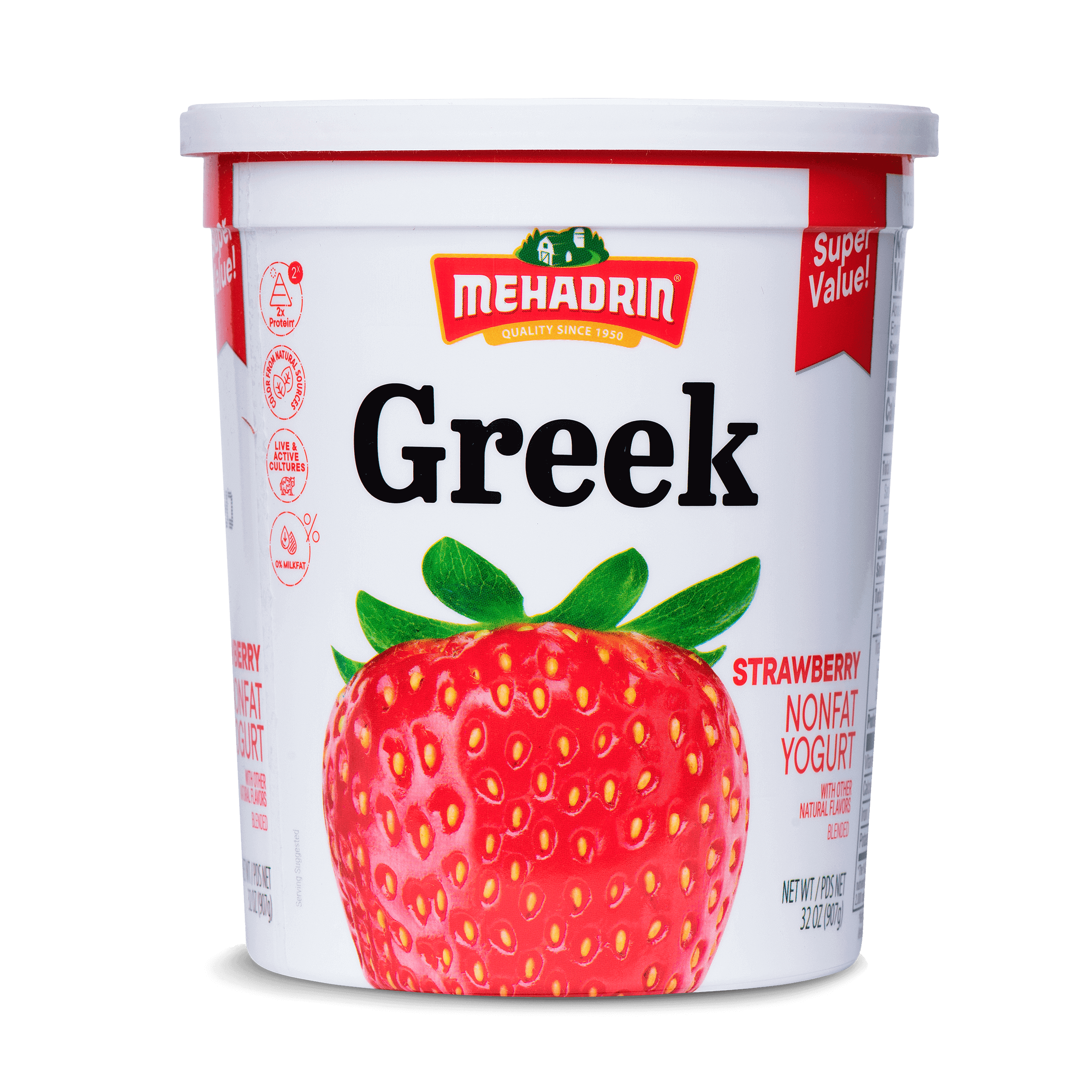 Strawberry Greek Yogurt 32 Oz Mehadrin Dairy strawberry-greek-yogurt-32-oz-mehadrin-dairy