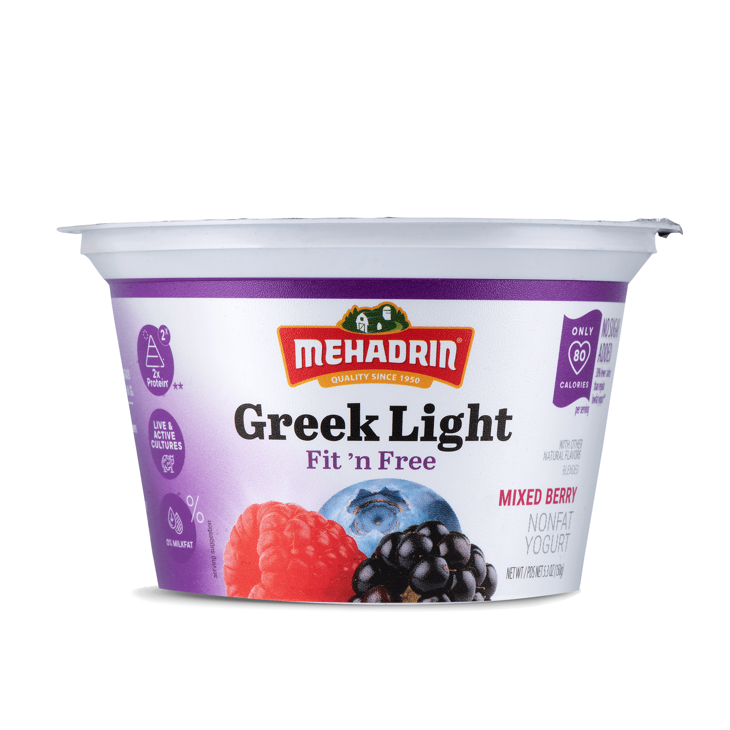 Mixed Berry Greek Light Yogurt, 5.3 Oz.